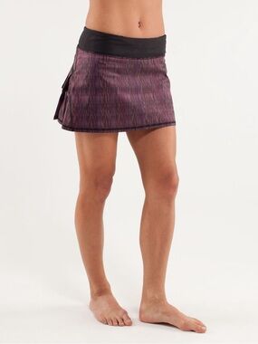 Lululemon Run: Pace Setter Skirt -
Wee Are From Space Black March Multi / Black